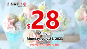 2023年7月22日的Powerball结果：头奖为2800万美元。